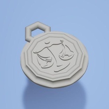 Libra llavero medallón Moda signos zodiaco Arte animal peso 3d print model - Mito3D