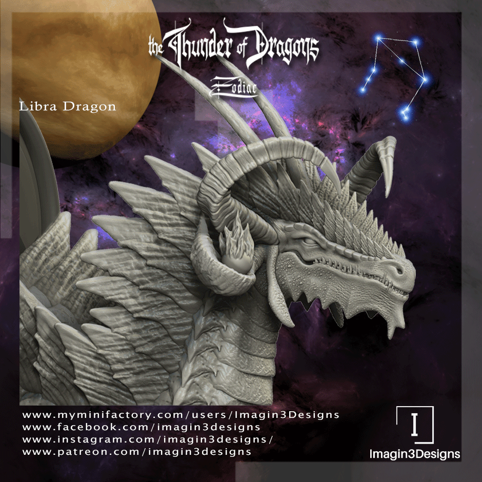 Libra zodíaco continuar Arte busto criatura detallado astrología pared monstruo firmar septiembre octubre taxidermia 3D print model - Mito3D