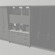 library bookcase 10 3d print model - Mito3D