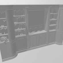 Bibliothek Bücherregal 11 3d print model - Mito3D
