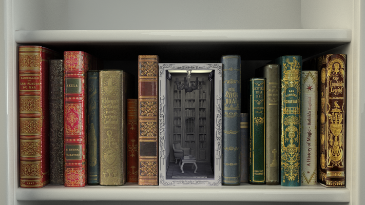 bibliothek bücherecken 2 zuhause haus buch buchstütze studio vorausgesetzt kreuzungen bibliothekar chitubox bibliotheken unterstützung ecken 3d print model - Mito3D