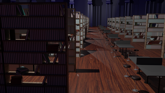 library interior 3d print model - Mito3D