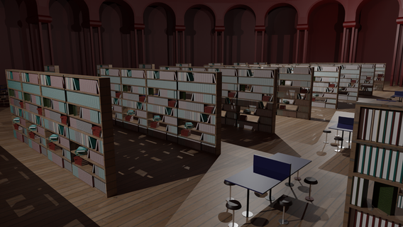 biblioteca interior 3d print model - Mito3D