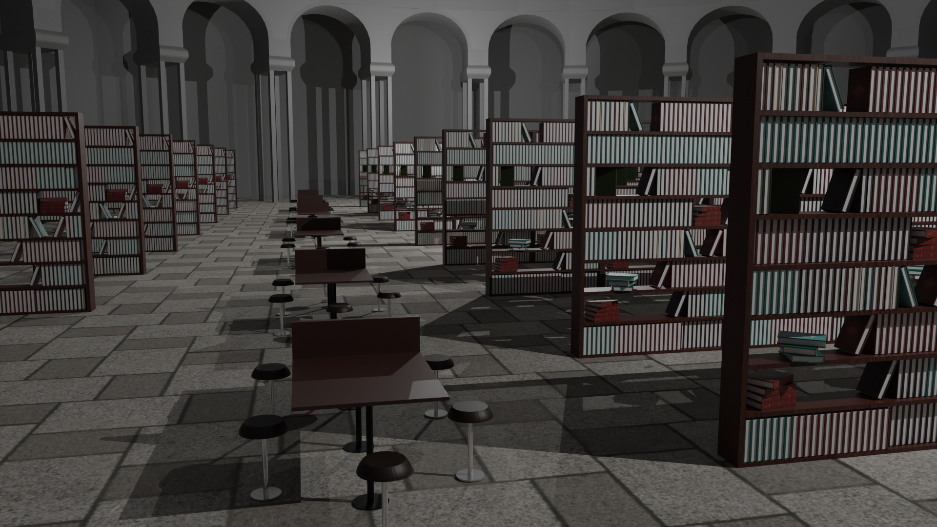 biblioteca interior 3D print model - Mito3D