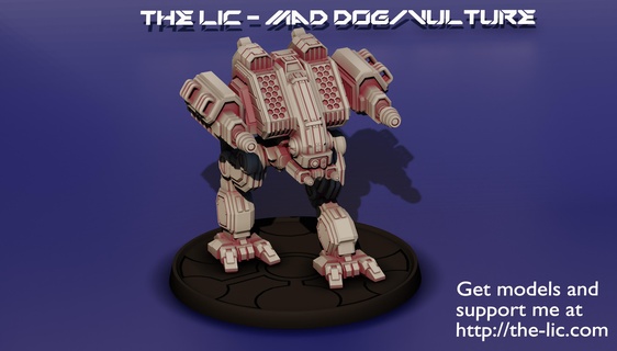 lic - mad dog vulture 6mm mech mechs game games wargame wargames wargaming tabletop table robot boardgame boardgames 3d print model - Mito3D