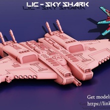 lic - sky shark 3d print model - Mito3D