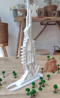 lican futurista torre decoração natureza cidade casa objeto construção 3d print model - Mito3D