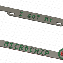 license plate frame 5g microchip covid vaccine automotive 3d print model - Mito3D
