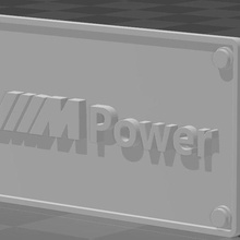 licenza piatto energia rc 1 10 deriva box auto diorama diorami utensili BMW mpower 3d print model - Mito3D