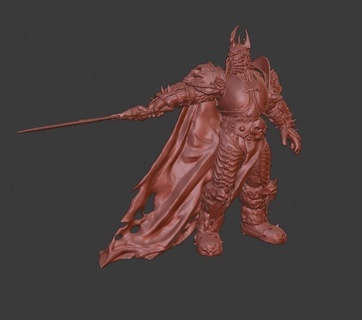 lich kral 32mm ön hazırlık Arthas dnd minyatür Warcraft Warhammer dünya 3d baskı 3d print model - Mito3D