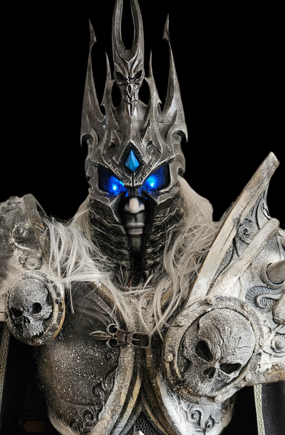 lich king helmet face art cosplay mask world of warcraft arthas costume creepy 3d print model - Mito3D