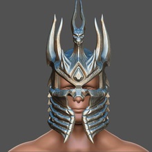 lich king helmet fan art 3d print -3d model demon halloween cosplay accessories game toys games armour knight orc arthas paladin world wow warcraft lichking mask 3d print model - Mito3D