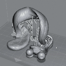 licked stein monstre poignées couvercle cintre créature aimant manipuler jouet résine impression ld002r créalité 3d print model - Mito3D