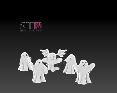 lidl fantasmas fantasías Víspera Santos fantasma decoración pequeño lindo funko miniaturas pesadilla horror gótico 3d print model - Mito3D