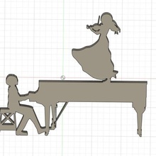 Yalan Nisan tabak Sanat piyano keman Kaori Kosei ruh 3d print model - Mito3D