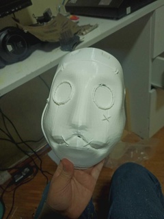 mensonges noir lapin masque 3d print model - Mito3D