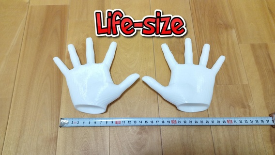 life-size hand right left palm real woman girl size arm free palmistry 3d print model - Mito3D