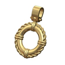 life buoy pendant bail 3d print model jewelry printable gold silver jewellery necklace rope wire lifebuoy floater sea ocean 3d print model - Mito3D