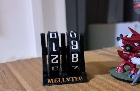 life counter digimon memory gauge magic gathering card game 3d print model - Mito3D