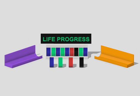 life progress tracker Home bad good things wall mount colors 3d print model - Mito3D