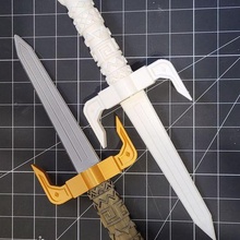 life size aztec dagger fantasy weapon knife sword blade tool hilt handle tribal prop toy guard 3d print model - Mito3D
