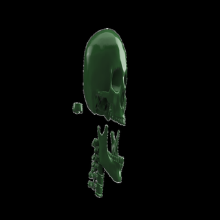 vie Taille crâne tirelire 3d print model - Mito3D