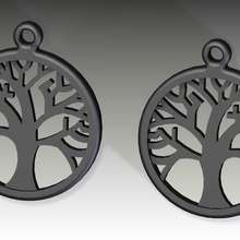 vida árvore joalheria brincos 3d print model - Mito3D