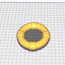 bouée sauvetage art vie cercle navire conception modèle modélisation jouet 3d print model - Mito3D