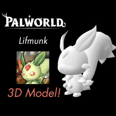 vie munk 3d modèle monde pal copain jeu pokémon xbox 3d print model - Mito3D
