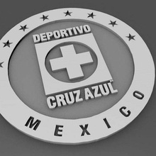 liga mx Cruz azul einfach drucken Mexiko sub Champion Münzen_Badges 3d print model - Mito3D