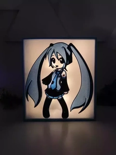 lightboxt miku hatsune lampada luce notturna lightbox fan art 3d print model - Mito3D