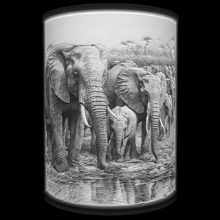 ışık Kutu Serengeti filler 2 3d print model - Mito3D