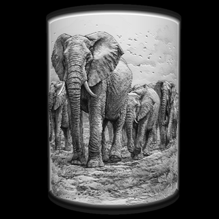 ışık Kutu Serengeti filler 3 3d print model - Mito3D