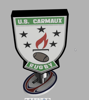 light box carmaux rugby club child 3d print model - Mito3D