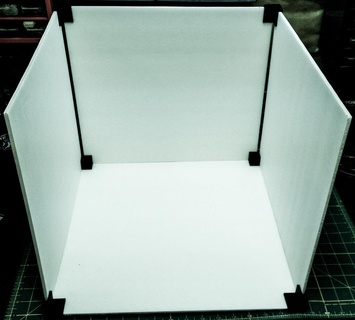 light box corners photography parts 3d print model - Mito3D