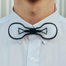 ampoule bow tie de la mode gadget facile pla noir bowtie 3d print model - Mito3D