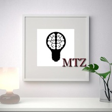 light bulb brain wall sculpture 2d art 3d print model - Mito3D