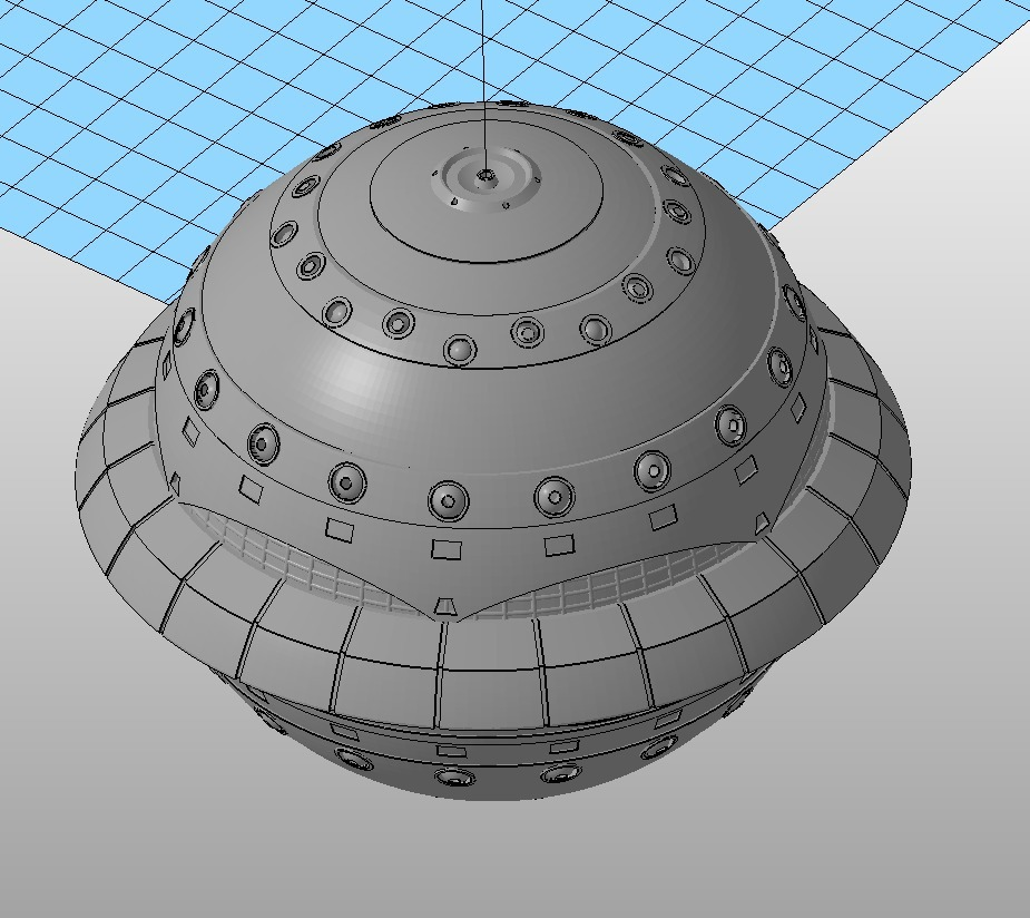 luce incrociatore pettorale classe tefroder Perry rhodan spazio nave veicoli trasporto 3D print model - Mito3D