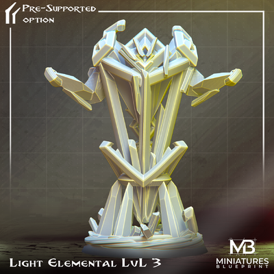 luce elementare lvl 3 gioco stampabile buio occhio fantasia mostro pokemon evoluzione organico ombra evolvere aria sauron tavolo d esploratore premio elementali acqua 3d print model - Mito3D