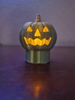 light led jack-o-lantern tea haloween lamp glow 3d print model - Mito3D