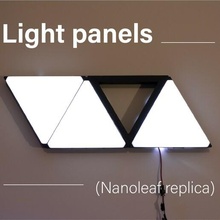 ligero paneles nanohoja réplica pared panel decoración LED 3d print model - Mito3D