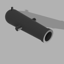 luce suono del cannone art sculture neopixels cannon 3d print model - Mito3D
