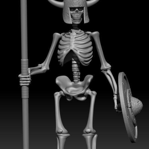 light spearman skeleton 3D print model - Mito3D