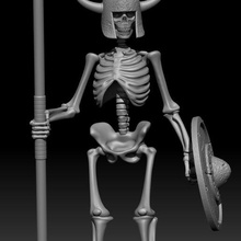 light spearman skeleton 3d print model - Mito3D