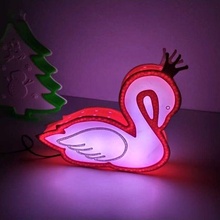 light swan gift children girls night lamp 3d print model - Mito3D