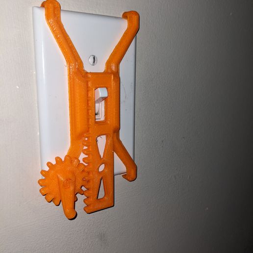 light switch plate -geared clip on gears 3D print model - Mito3D