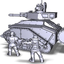 light tank scorpion warhammer warhammer40k w40k imperial guard assault necromunda 3d print model - Mito3D