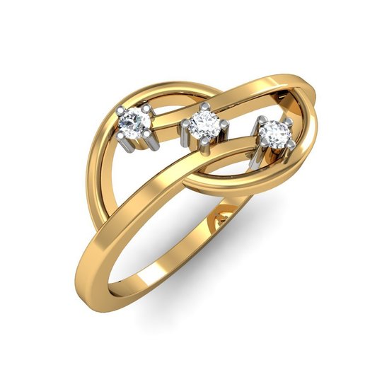 light weight ladies ring 008 jewel jewellery jewelry gold silver printable diamond engagement wedding gem gems 3d cnc women lady love platinum valentine rings 3D print model - Mito3D