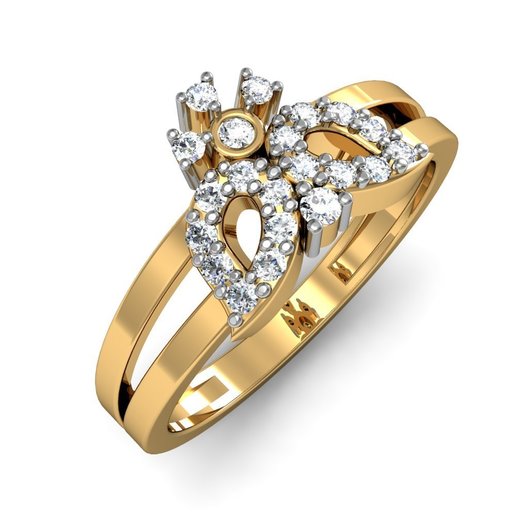 ligero peso señoras anillo 010 joya joyería oro plata imprimible diamante compromiso Boda gemas 3d cnc mujer dama amor platino enamorado anillos 3D print model - Mito3D