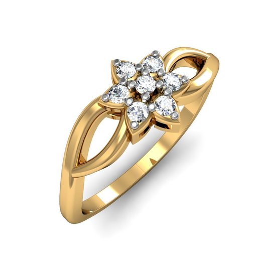 light weight ladies ring 014 jewel jewellery jewelry gold silver printable diamond engagement wedding gem gems 3d cnc women lady love platinum valentine rings 3D print model - Mito3D